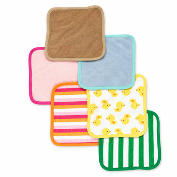 Baby Washcloth Set – 6-Pack Soft & Colorful Newborn Wipes