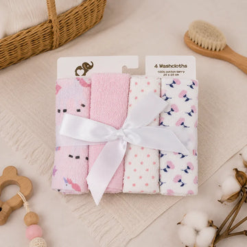 Baby Muslin Towel Set – Soft & Absorbent Washcloths for Newborns