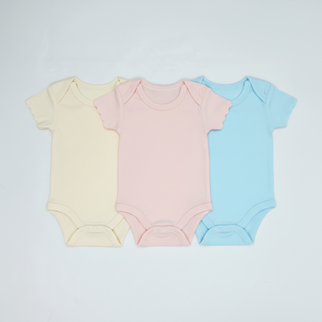 Pansy Pastel Baby Bodysuit 3-Pack