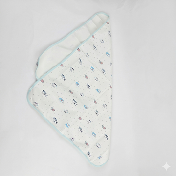 Baby Animal Faces Blanket – Soft Polka Dot Newborn Wrap
