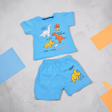 Dino Vibes Baby Boy T-Shirt & Shorts Set