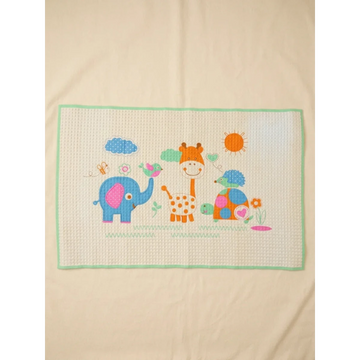 Safari Friends Baby Play Mat - Quilted Tummy Time Mat