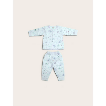 Baby Teddy Bear Print Full Sleeve Shirt & Pants Set — Soft Cotton Winter Outfit for Newborns & Infants
