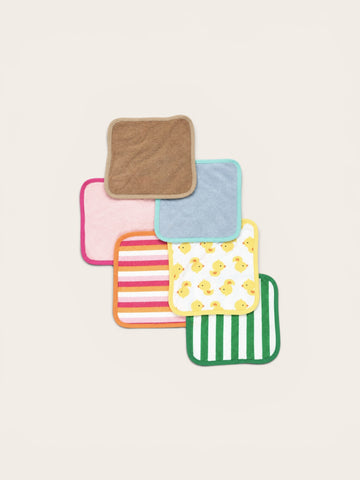 Baby Washcloth Set – 6-Pack Soft & Colorful Newborn Wipes