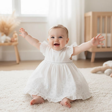 White Frock Baby Girl Dress Set – Kids Gear