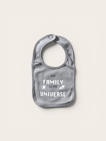 My Family Is My Universe Baby Bib