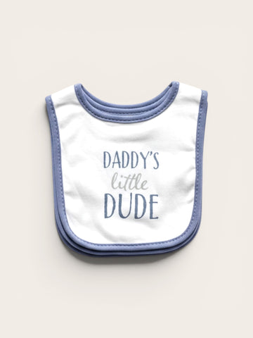 Daddy's Little Dude Baby Bib