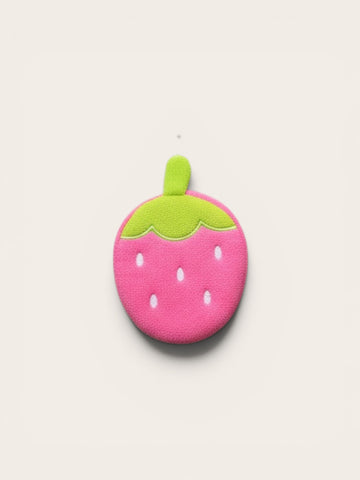 Strawberry Baby Bath Sponge – Soft Gentle Scrub for Newborns