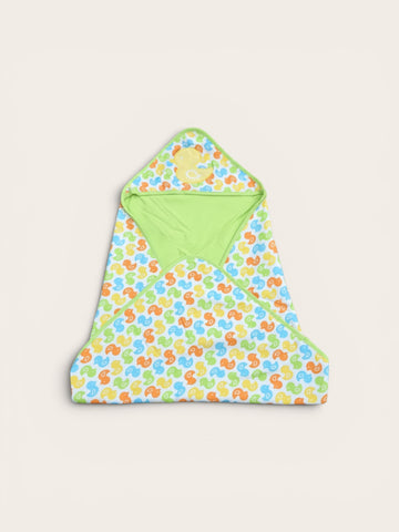 Baby Hooded Wrap – Duck Print