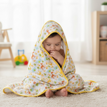 Safari Animals Hooded Baby Wrap
