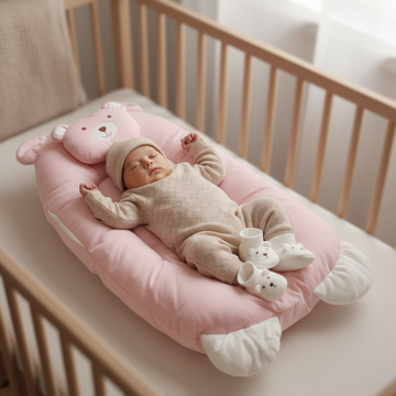 Pink Bear Baby Nest
