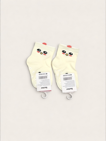 Cute Animal Face Baby Socks – Pack of 6 (Anti-Slip)