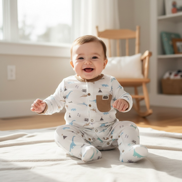 Brave Dino Newborn Footed Sleepsuit