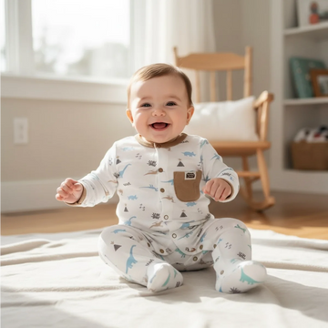 Brave Dino Newborn Footed Sleepsuit