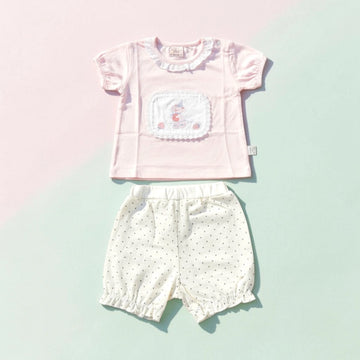 Little Lamb Lace Baby Girl Summer Set
