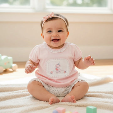 Little Lamb Lace Baby Girl Summer Set
