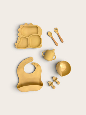 Baby Silicone Tableware Set (Mustard)