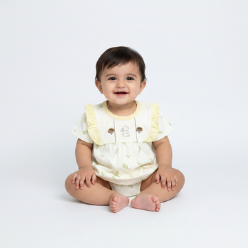 Little Bunny Ruffle Baby Romper