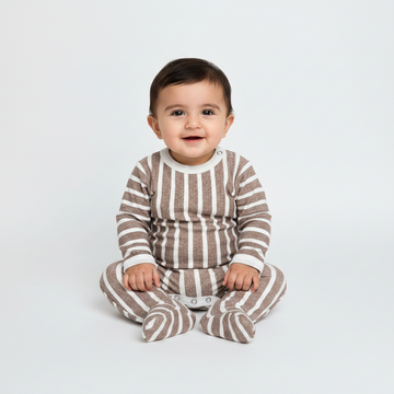 Mocha Stripe Baby Bodysuit