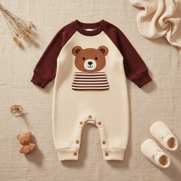 Teddy Bear Raglan Knit Set - Baby 2-Piece Outfit