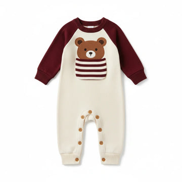 Teddy Bear Raglan Knit Set - Baby 2-Piece Outfit