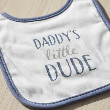 Daddy's Little Dude Baby Bib