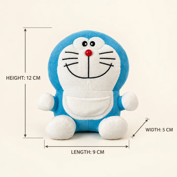 Blue and White Cartoon Cat Plush Toy