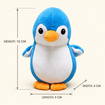 Blue and White Penguin Plush Toy