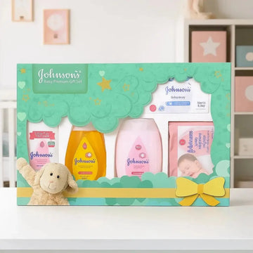 Johnson's Baby Premium Gift Set – 5-Piece Newborn Care Hamper