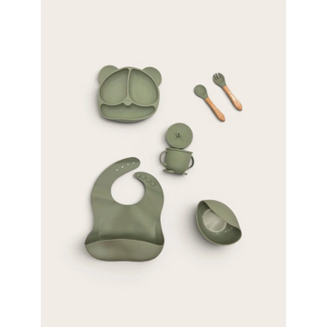 Baby Silicone Tableware Set (Green)