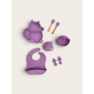 Baby Silicone Tableware Set (Purple)