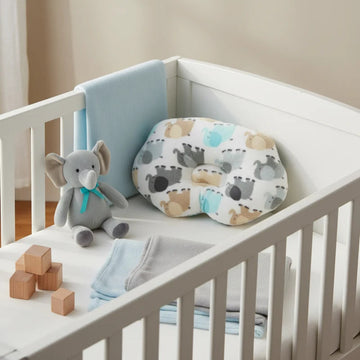 Baby Elephant Print Newborn Head Support Pillow