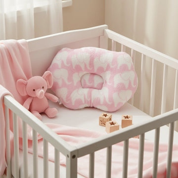 Baby Girl Pink Elephant Print Newborn Head Support Pillow