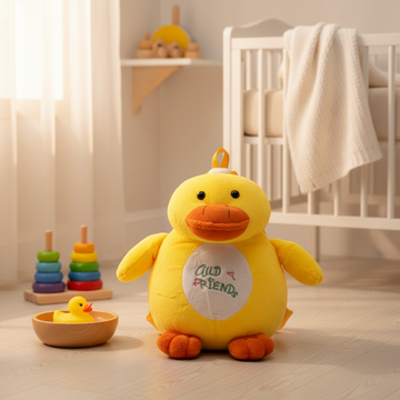 Chld Friends Yellow Duck Plush Backpack