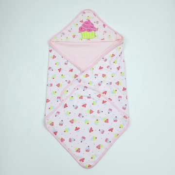 Cupcake Hooded Baby Wrap Blanket