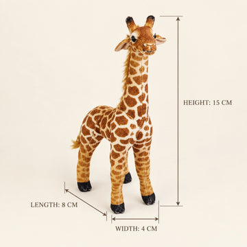 Realistic Standing Giraffe Plush Toy - Life-Like Safari Stuffed Animal Kids Gift