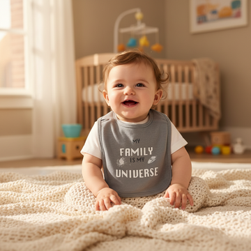 My Family Is My Universe Baby Bib