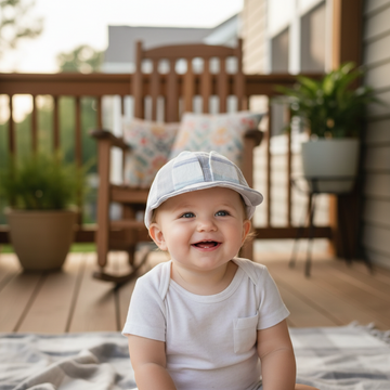 Grey Mesh Baby Cap