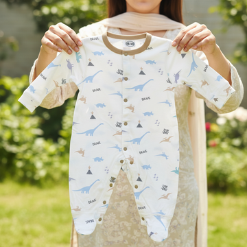 Brave Dino Newborn Footed Sleepsuit