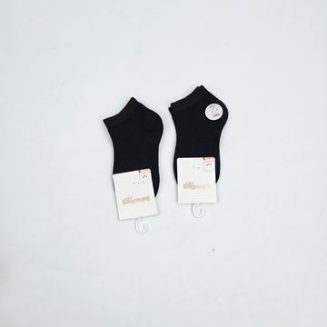 BeiHaoXiong Black Baby Ankle Socks 4 Pack - hero image product shot white background