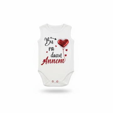 Buradasın Annem I Love Mummy Baby Sleeveless Bodysuit