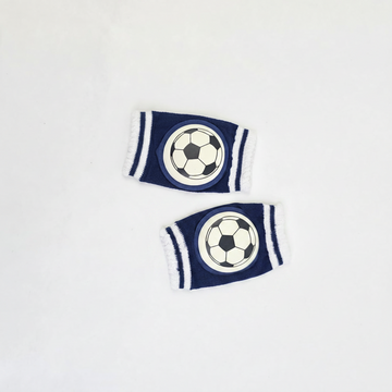 Football Soccer Baby Boy Knee Pads Navy Blue - hero image top view white background both pads