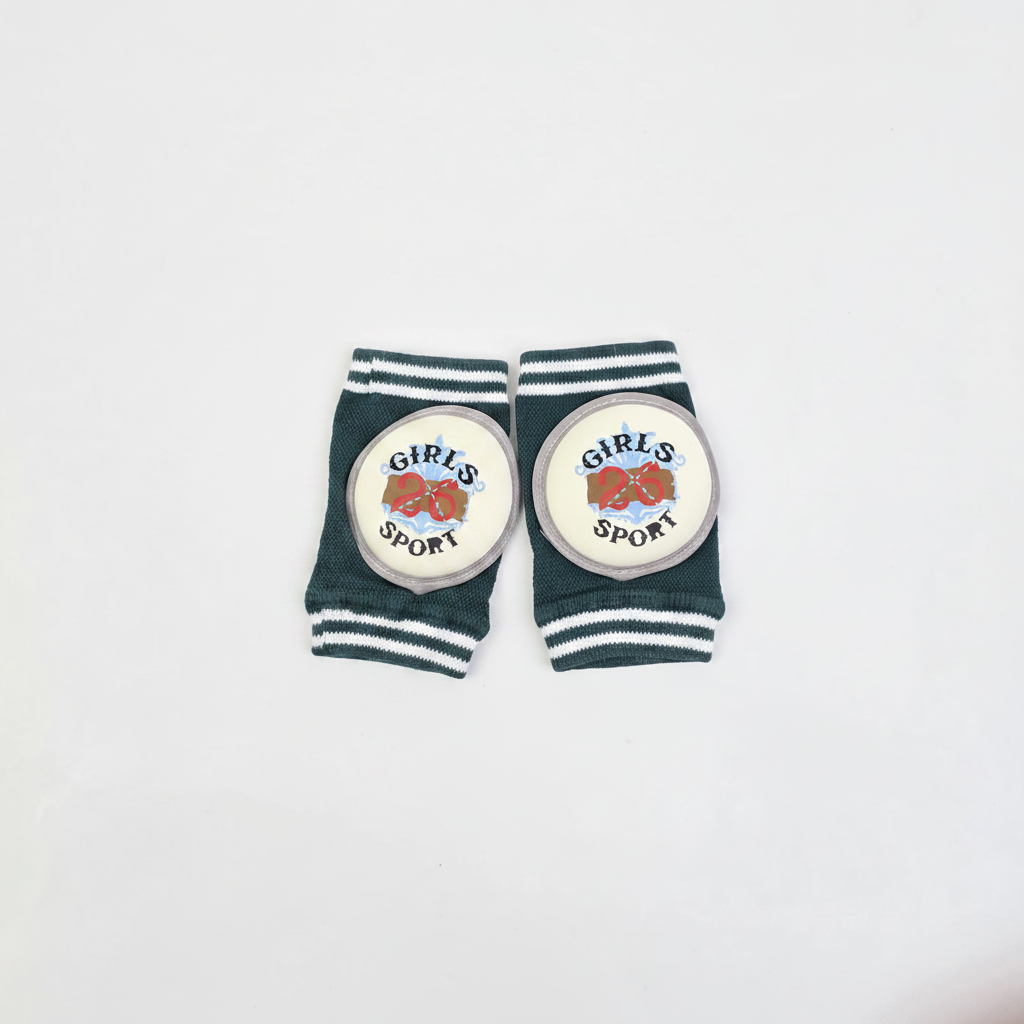 Girls Sport Baby Knee Pads - hero image front view white background showing both pads