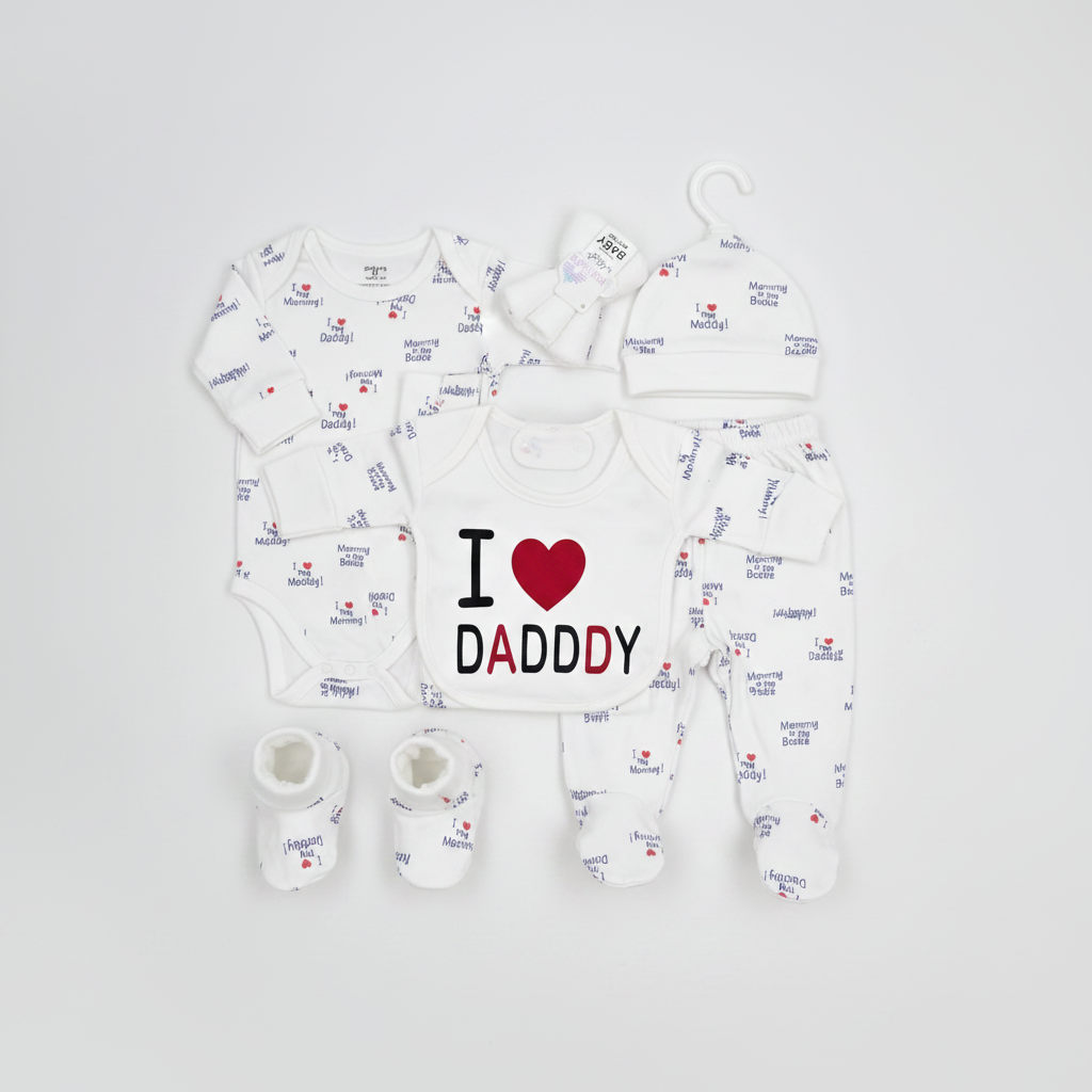 I Love Daddy Baby Gift Set - hero image flat lay