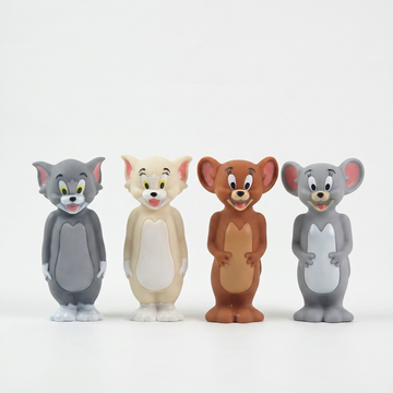 Anime Cartoon Animal Figures – 4-Pack Soft Plastic Kids Toy Set