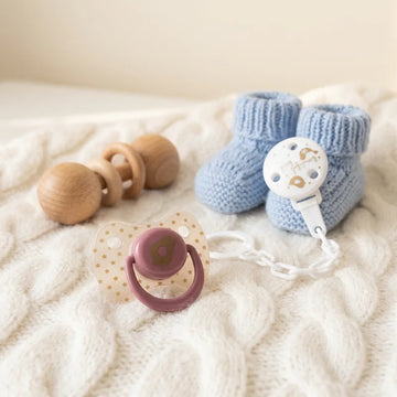 Baby Beautiful Bird Pacifier with Clip – Gold Star Aesthetic Soother Set