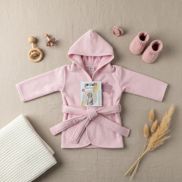 Baby Hooded Bath Robe – Blush Pink