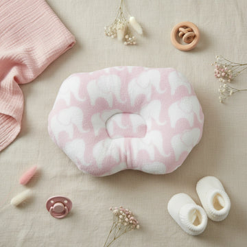Baby Girl Pink Elephant Print Newborn Head Support Pillow