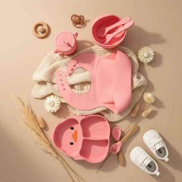 Duck Silicone Baby Feeding Set - 7 Piece