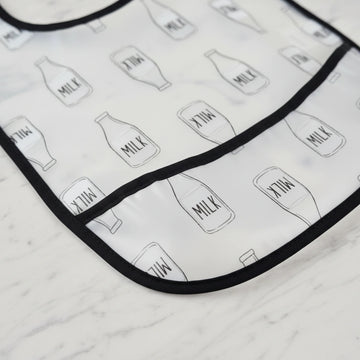 Milk Print Waterproof Baby Bib